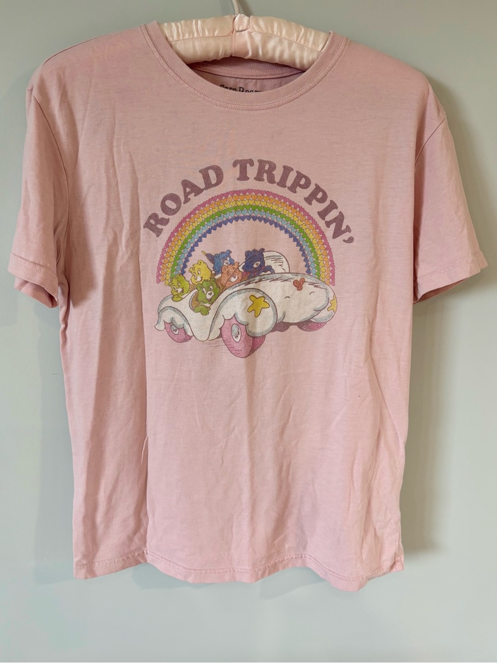 Vintage Style Care Bears Pink 'Road Trippin'' Graphic Tee